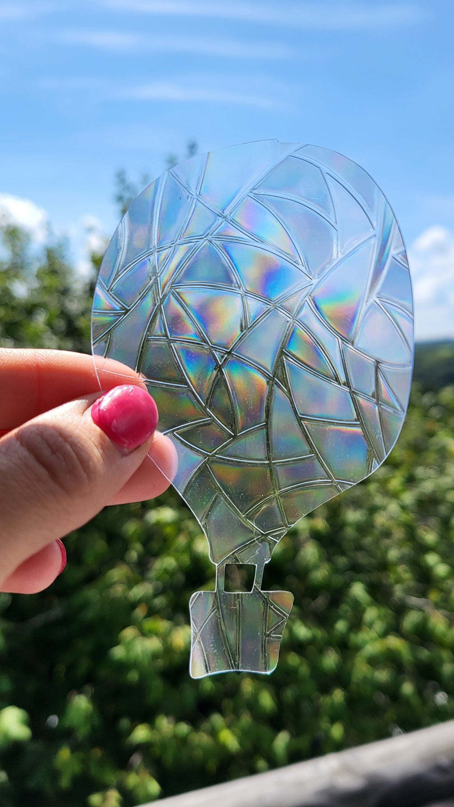 Suncatcher „Heißluftballon“ Regenbogenfenstersticker