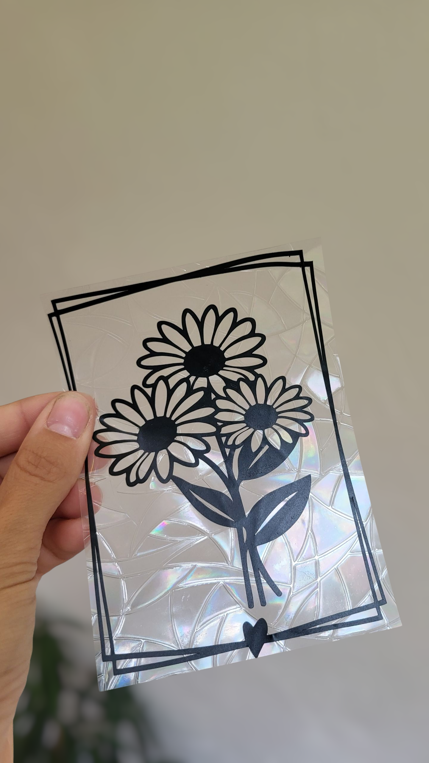 Suncatcher "Sonnenblume“ Regenbogenfenstersticker