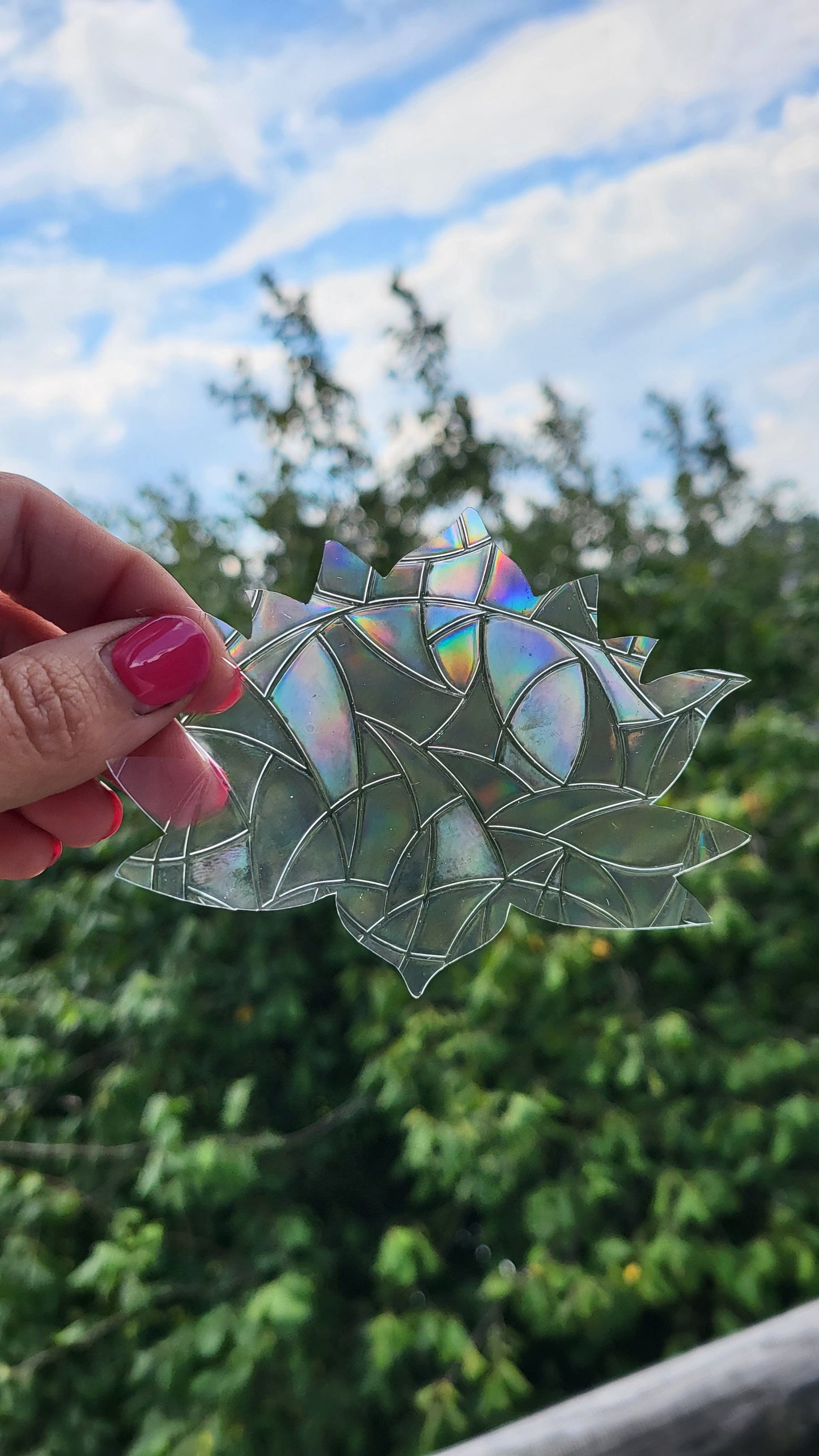 Suncatcher „Lotus“ Regenbogenfenstersticker