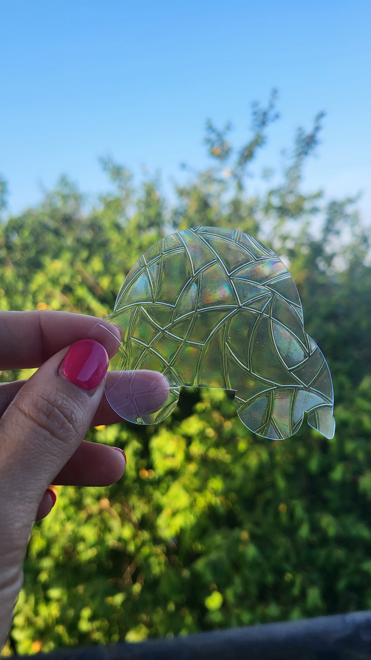Suncatcher „Auto" Regenbogenfenstersticker