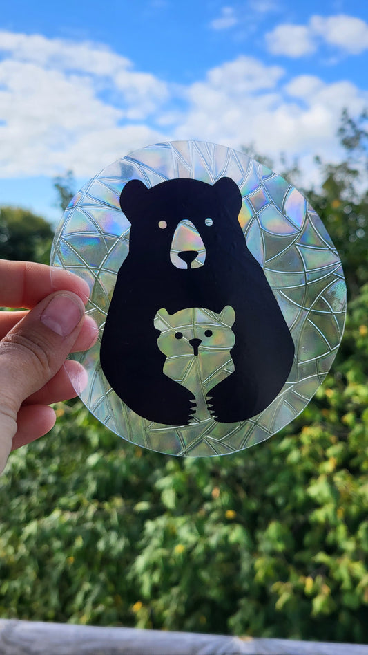 Suncatcher "Bärenfamilie“ Regenbogenfenstersticker