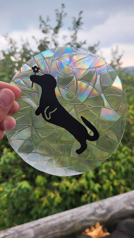 Suncatcher "Dackel“ Regenbogenfenstersticker