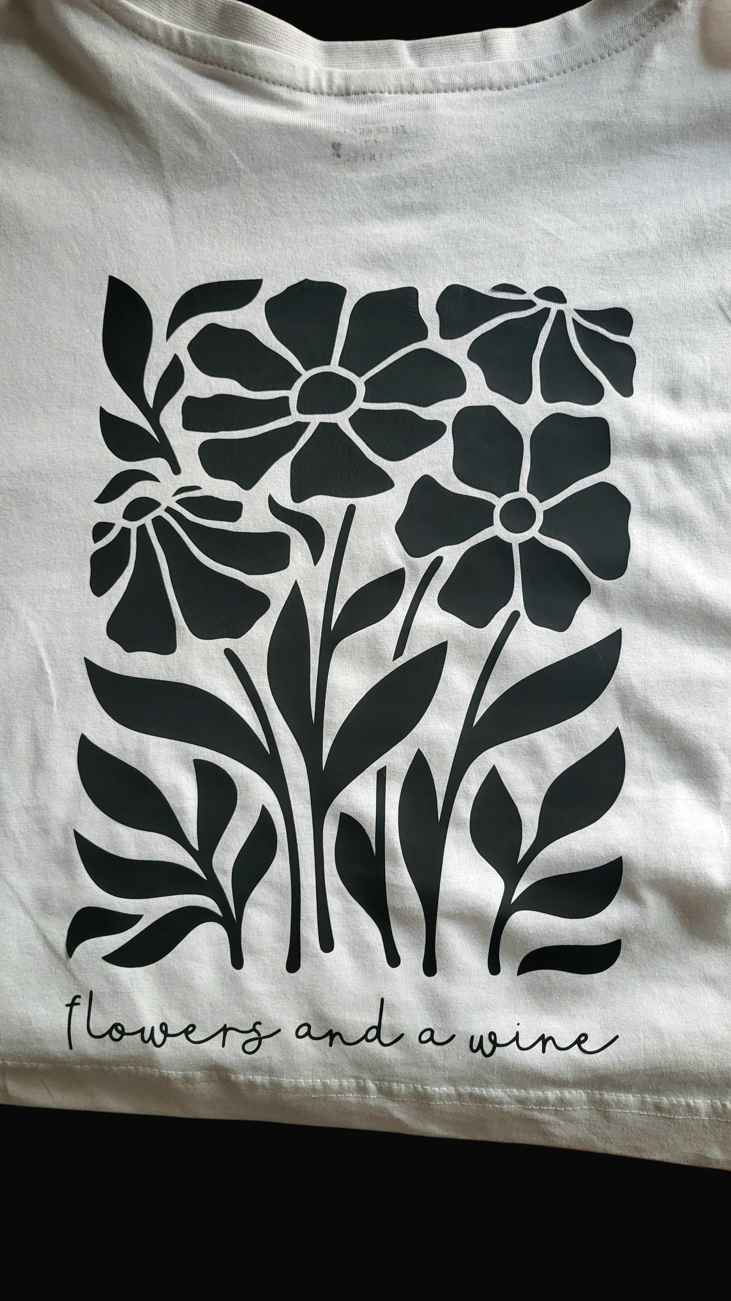 Cropped Top "all I need are..." Handmade