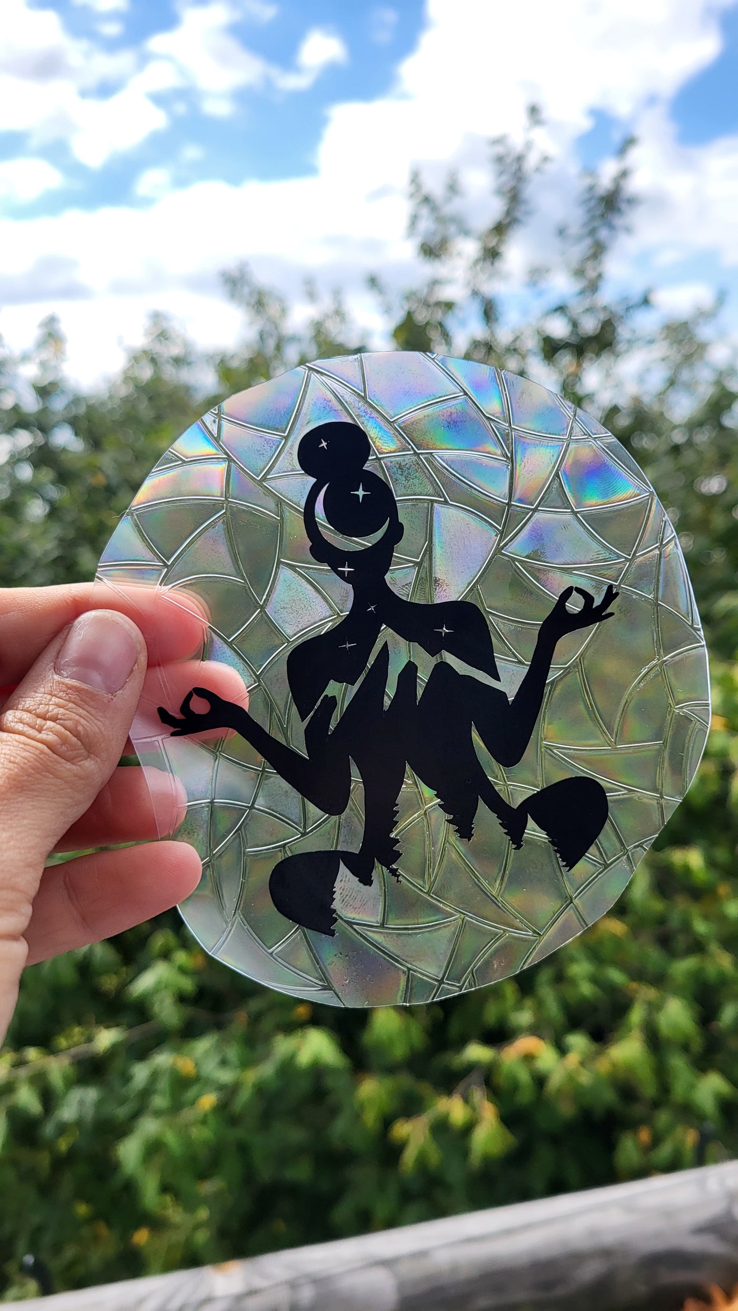 Suncatcher "Frau“ Regenbogenfenstersticker