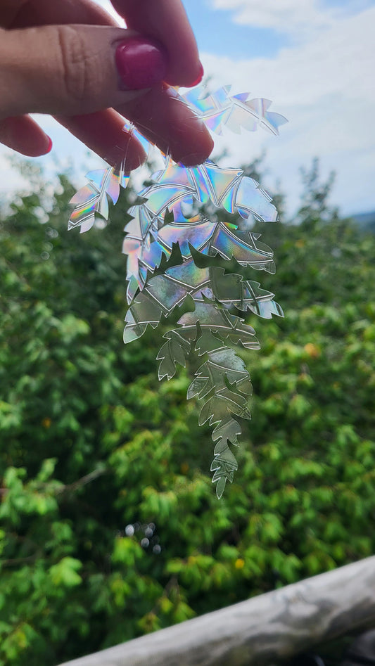 Suncatcher „Farn“ Regenbogenfenstersticker