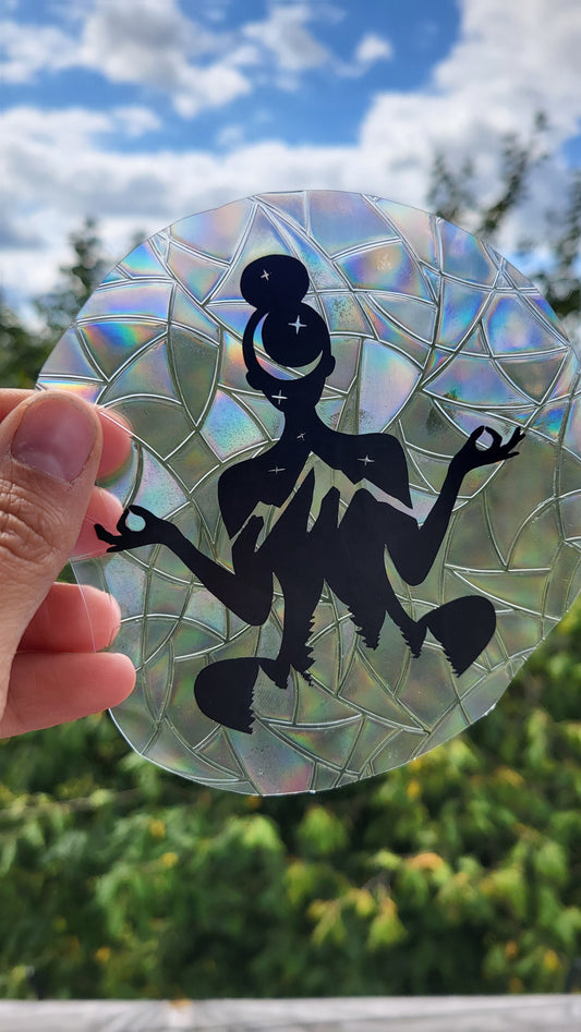 Suncatcher "Frau“ Regenbogenfenstersticker