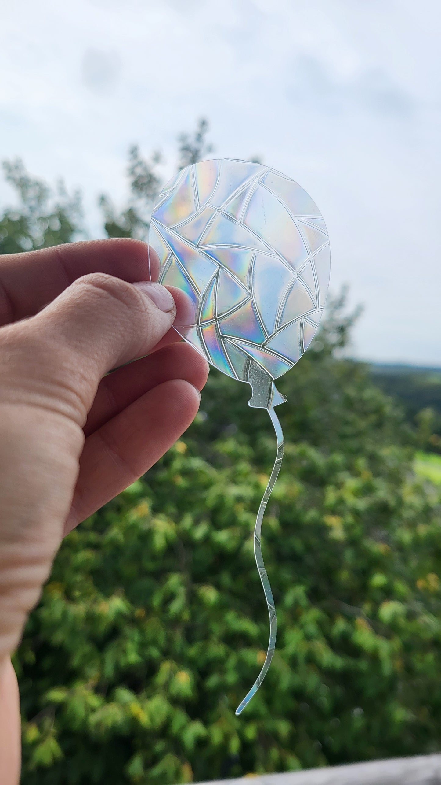 3er Set Suncatcher "Luftballons" Regenbogenfenstersticker