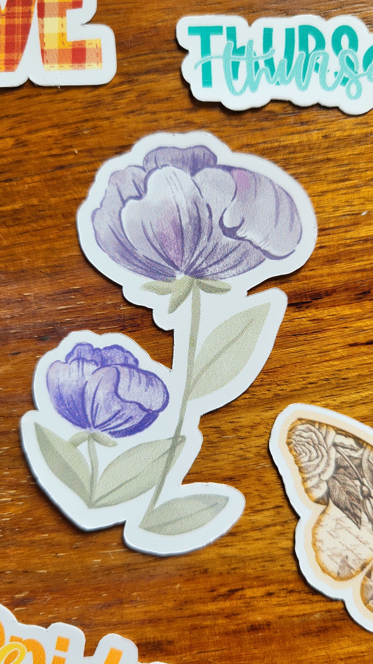 Vintage Scrapbooking Sticker Set – Wochentage, Schmetterlinge & Blumen | Planner & Journaling Aufkleber