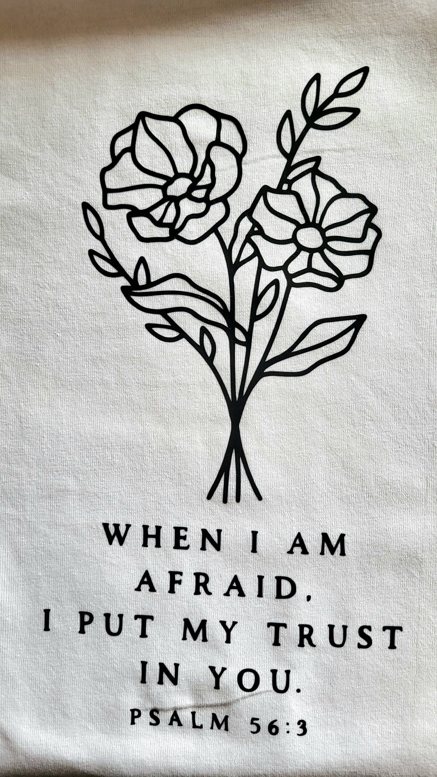 Cropped Top "faith over fear" Handmade