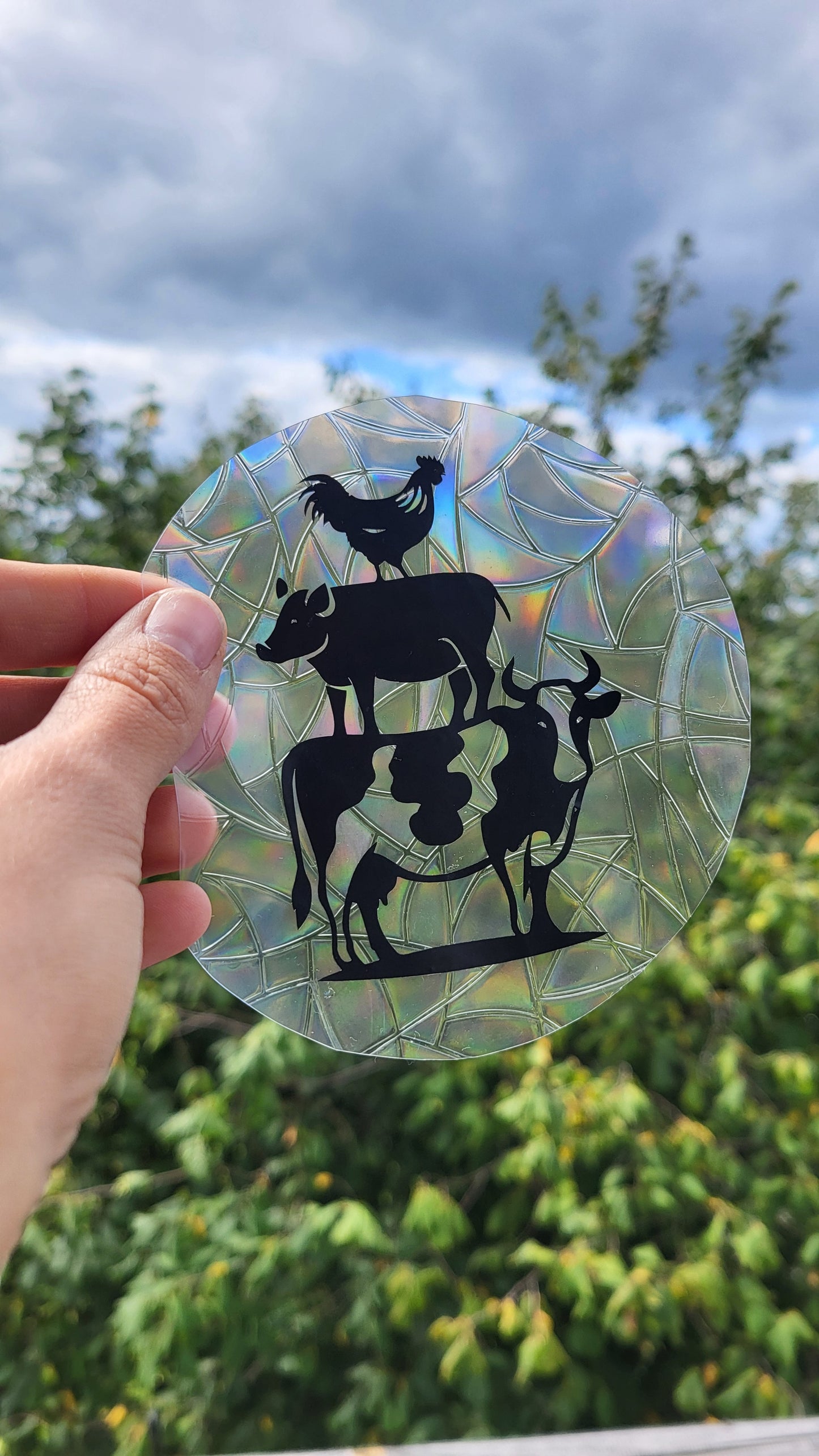 Suncatcher "Hoftiere“ Regenbogenfenstersticker