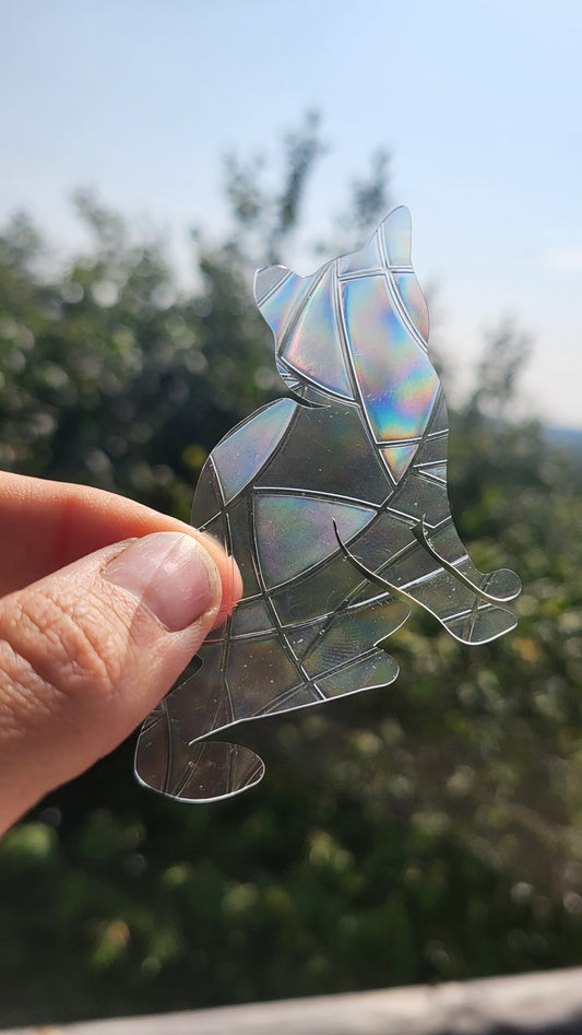 Suncatcher "Katze“ Regenbogenfenstersticker