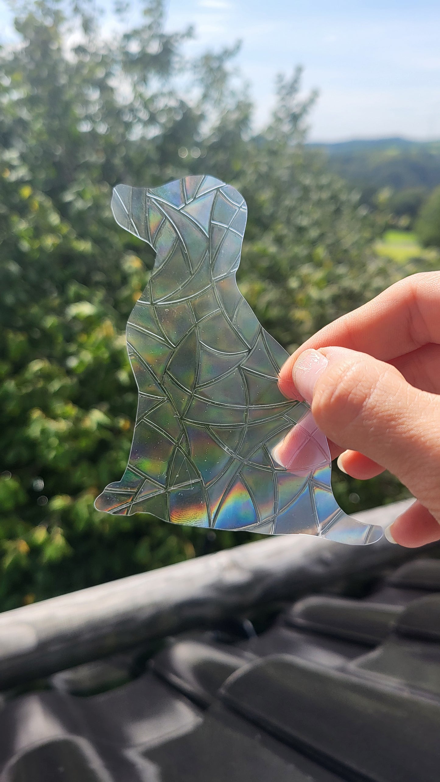 Suncatcher "Hund" Regenbogenfenstersticker