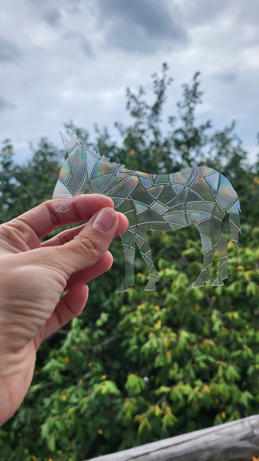 Suncatcher "Esel“ Regenbogenfenstersticker