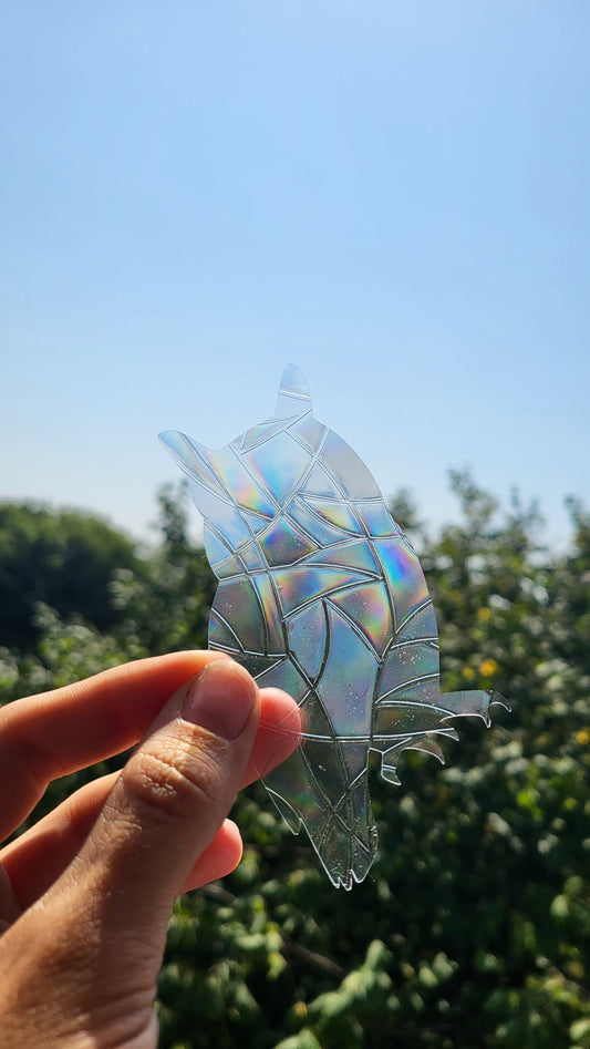 Suncatcher "Eule“ Regenbogenfenstersticker