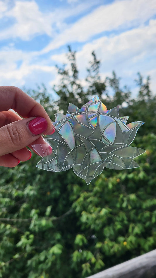 Suncatcher „Lotus“ Regenbogenfenstersticker