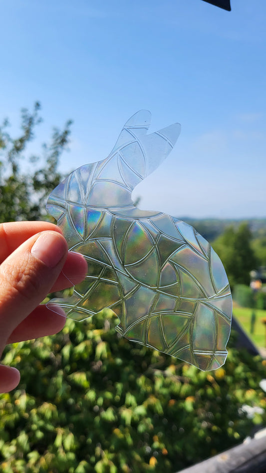 Suncatcher "Hase“ Regenbogenfenstersticker