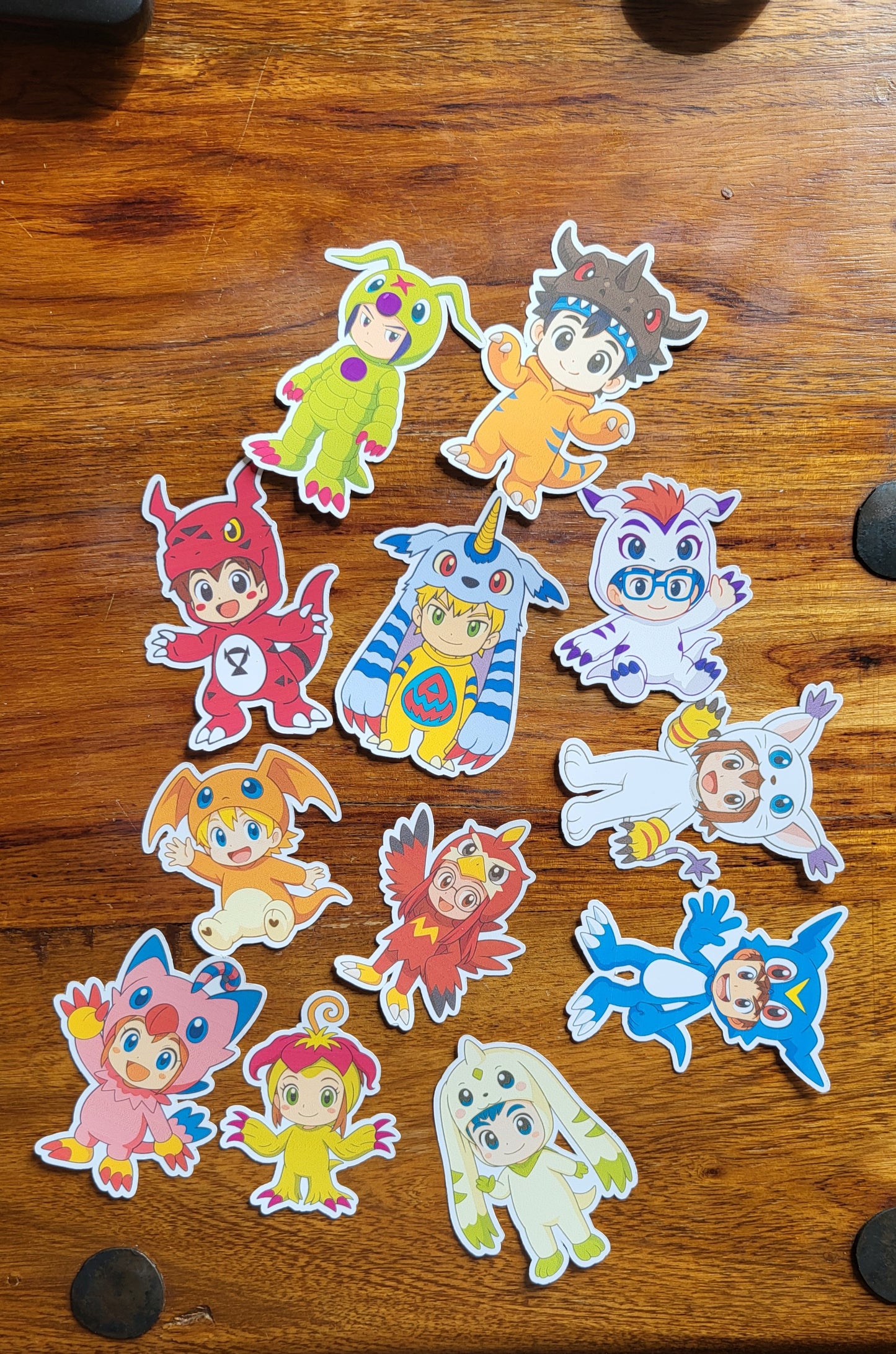 Kawaii Anime Sticker Set – Cosplay Kinder in Tierkostümen | Cute Vinyl Aufkleber für Scrapbooking, Journaling & Planner