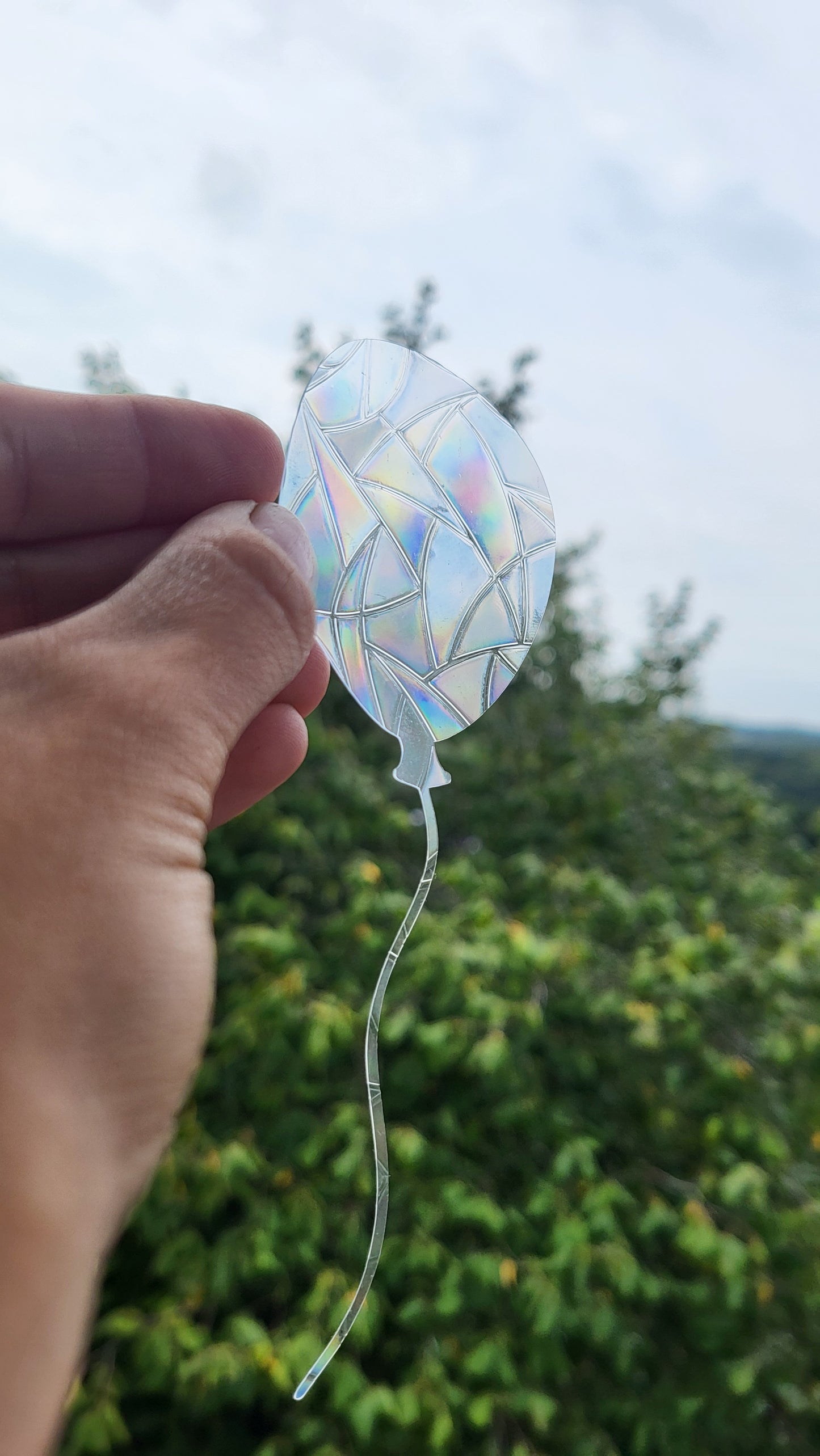3er Set Suncatcher "Luftballons" Regenbogenfenstersticker