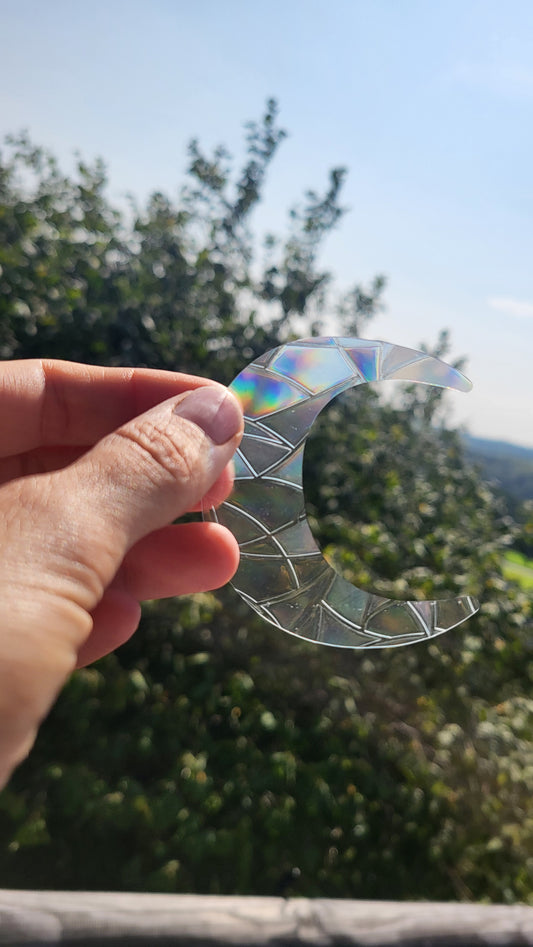 Suncatcher "Mond“ Regenbogenfenstersticker